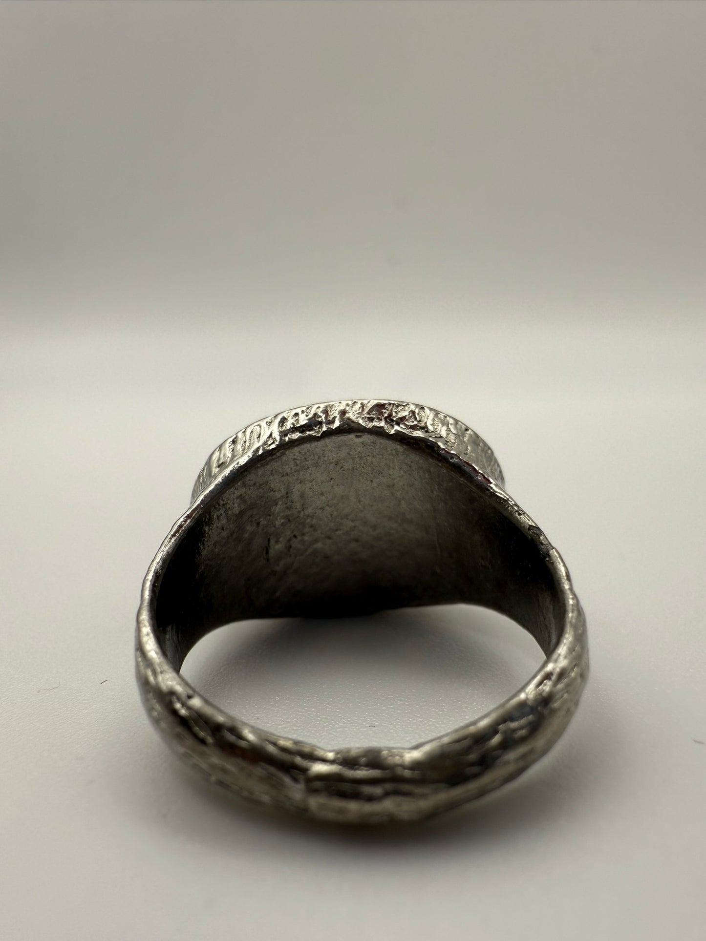 Vintage Antique Smoke Cabochon Ring 9