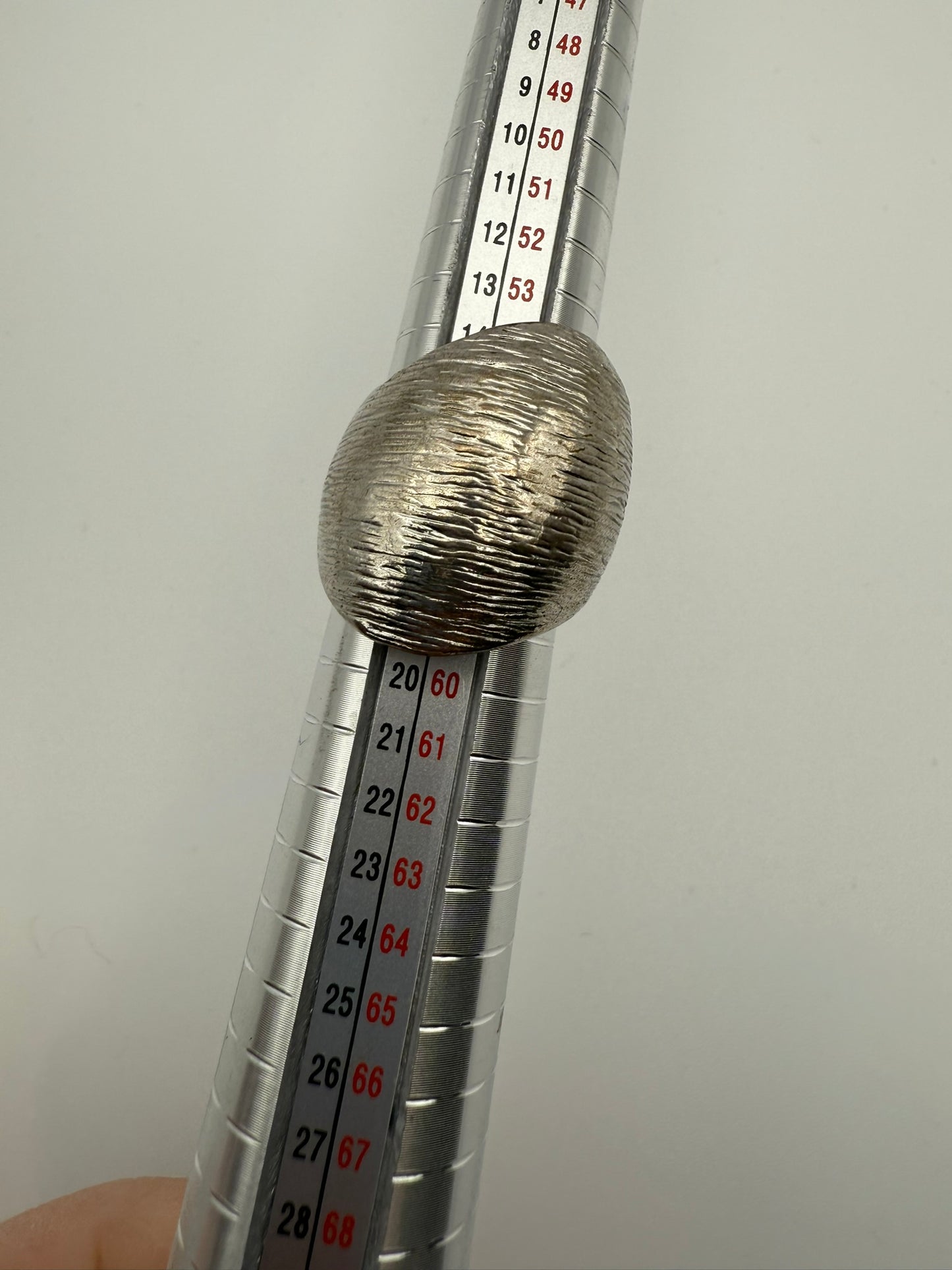 Vintage Silver-Tone Textured Dome Ring 8