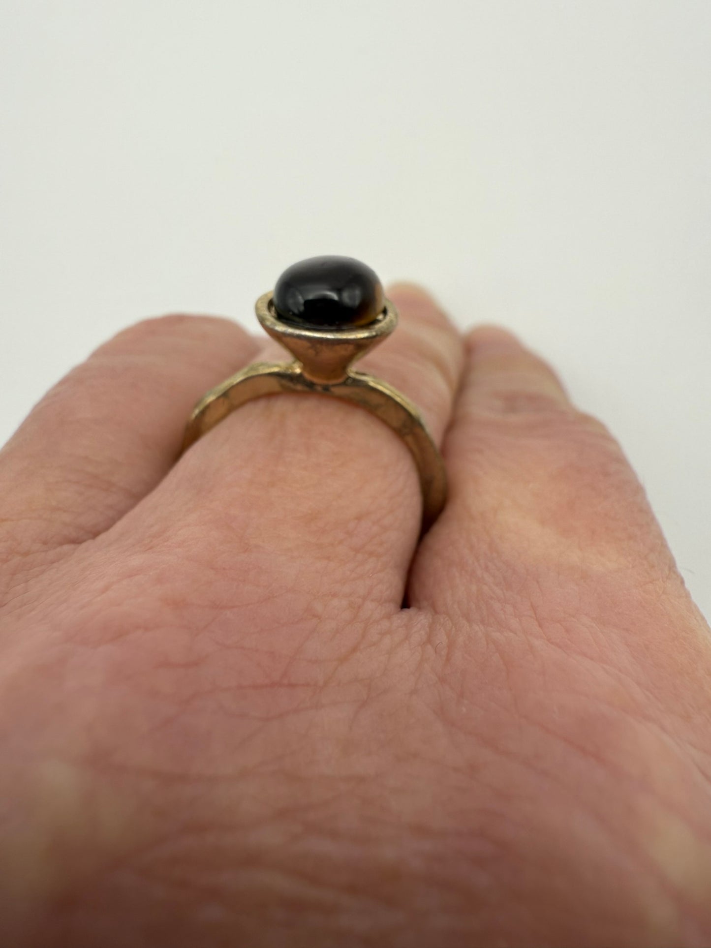 Vintage Golden Tiger’s Eye Cabochon Ring 8