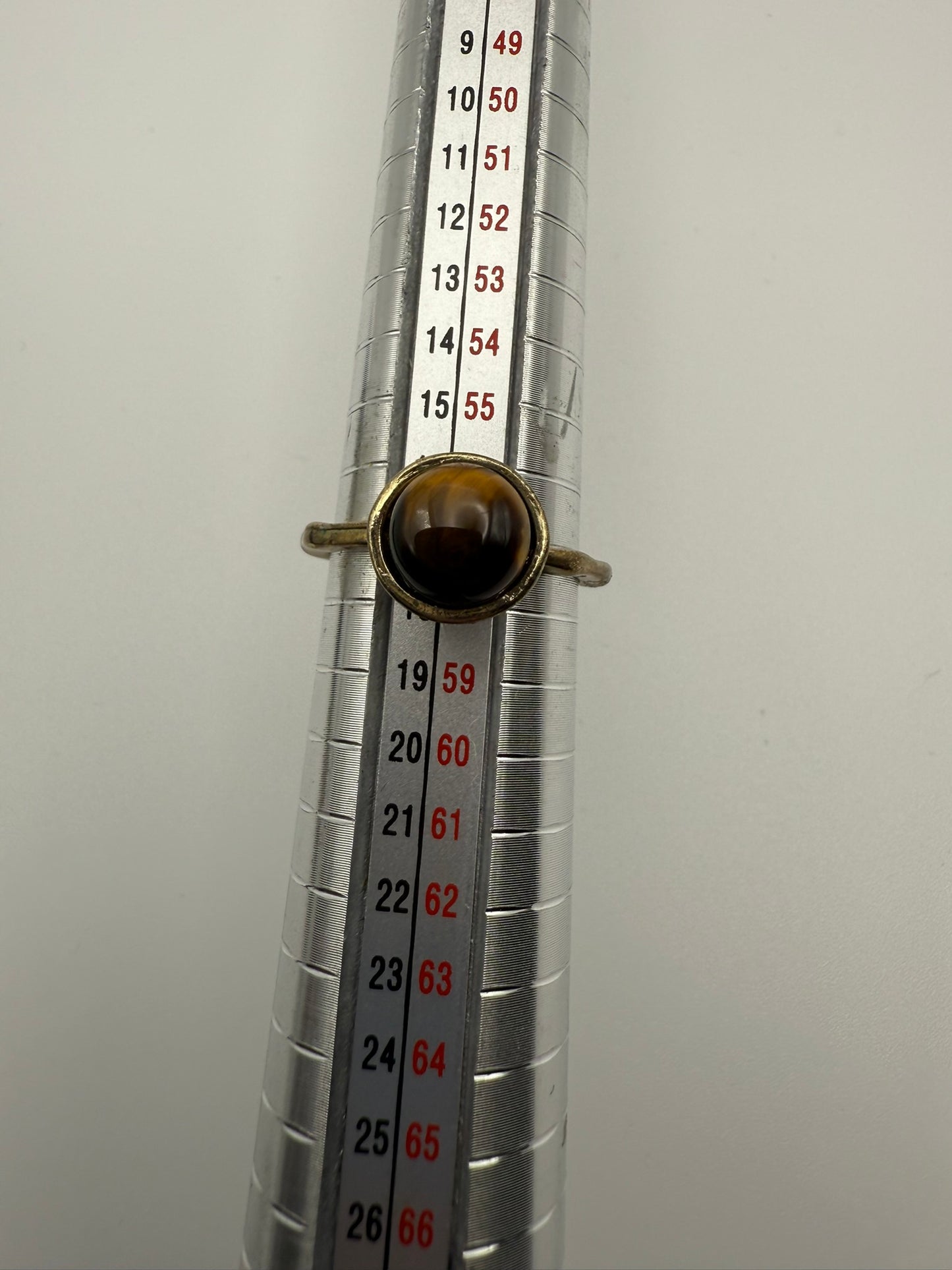 Vintage Golden Tiger’s Eye Cabochon Ring 8