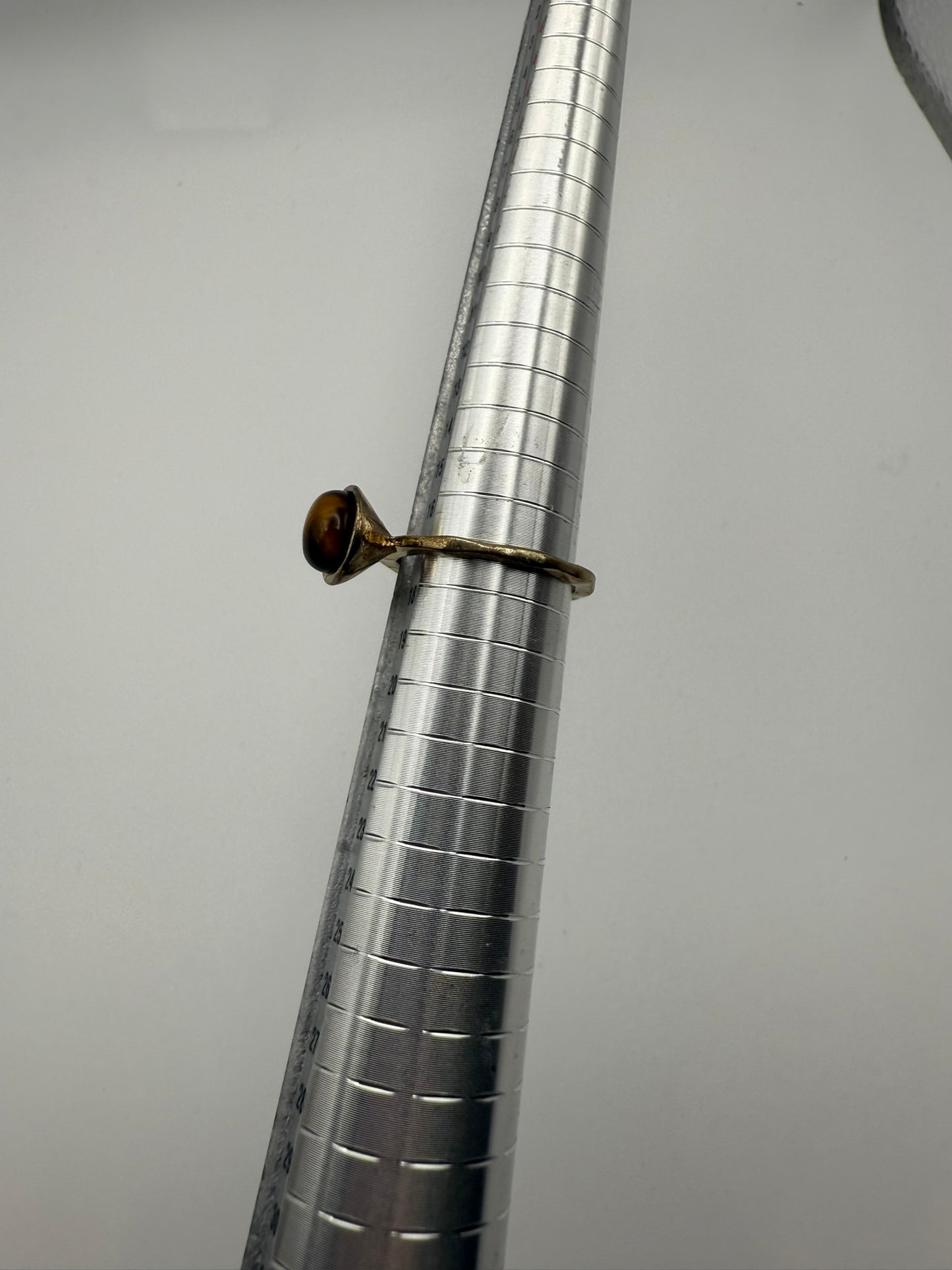 Vintage Golden Tiger’s Eye Cabochon Ring 8