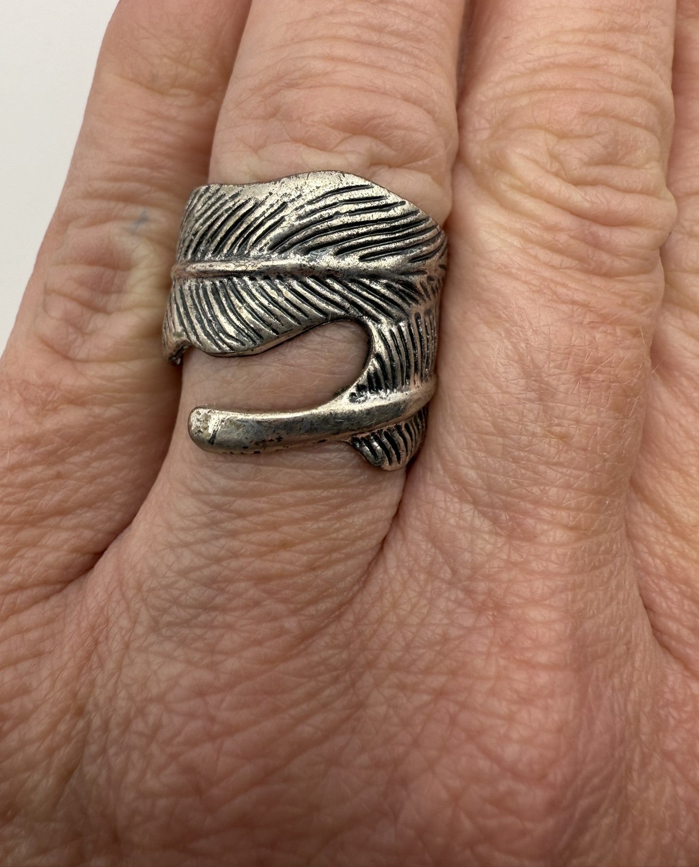 Vintage Feather Wrap Ring 8