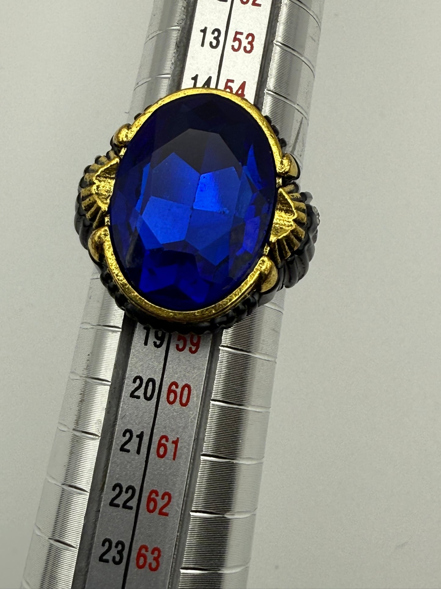 Vintage Midnight Cobalt Statement Ring 8