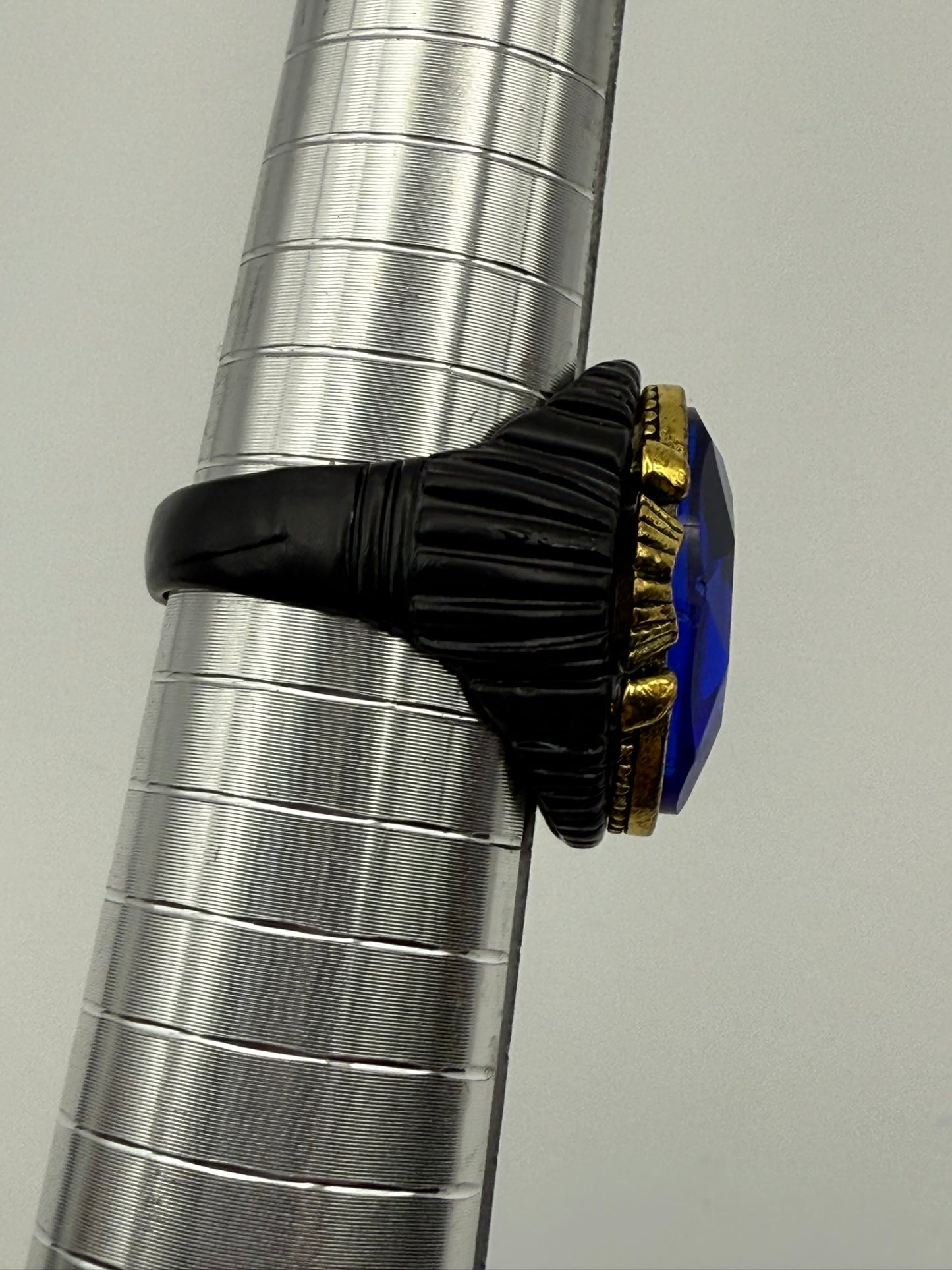 Vintage Midnight Cobalt Statement Ring 8