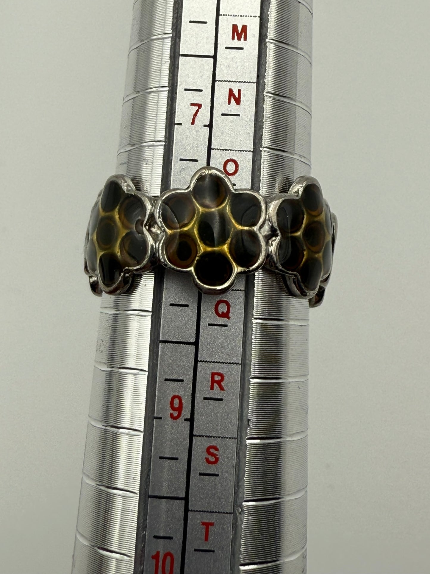 Vintage Midnight Honeycomb Ring 8