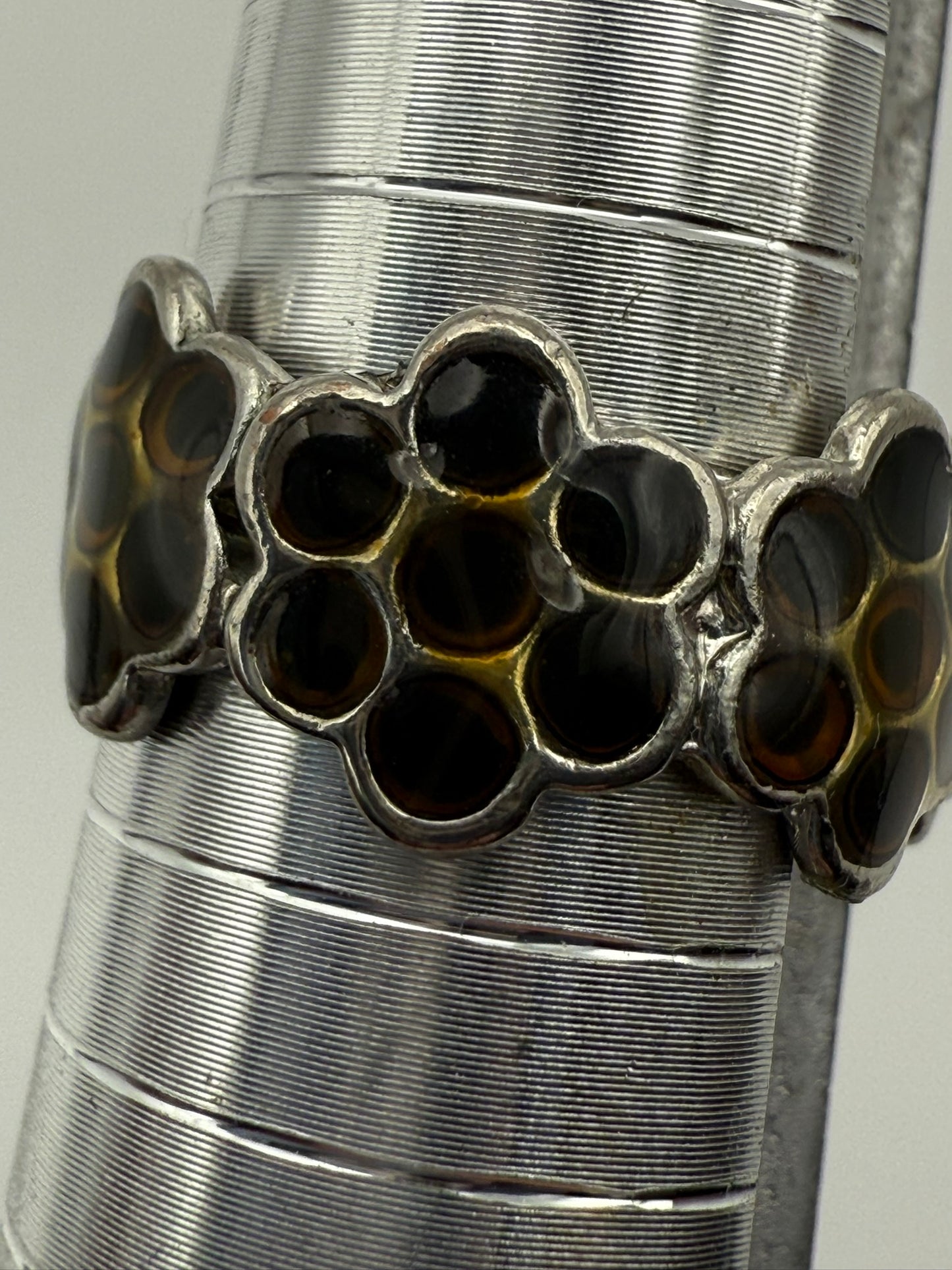 Vintage Midnight Honeycomb Ring 8