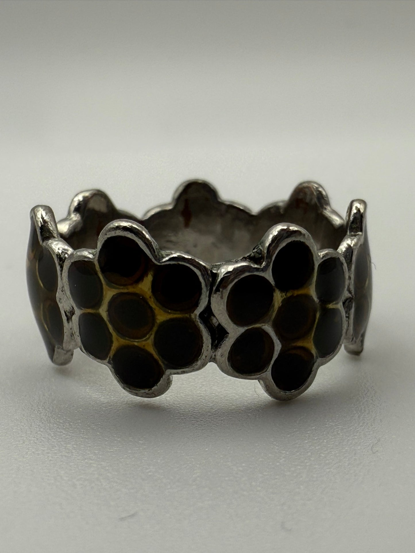 Vintage Midnight Honeycomb Ring 8