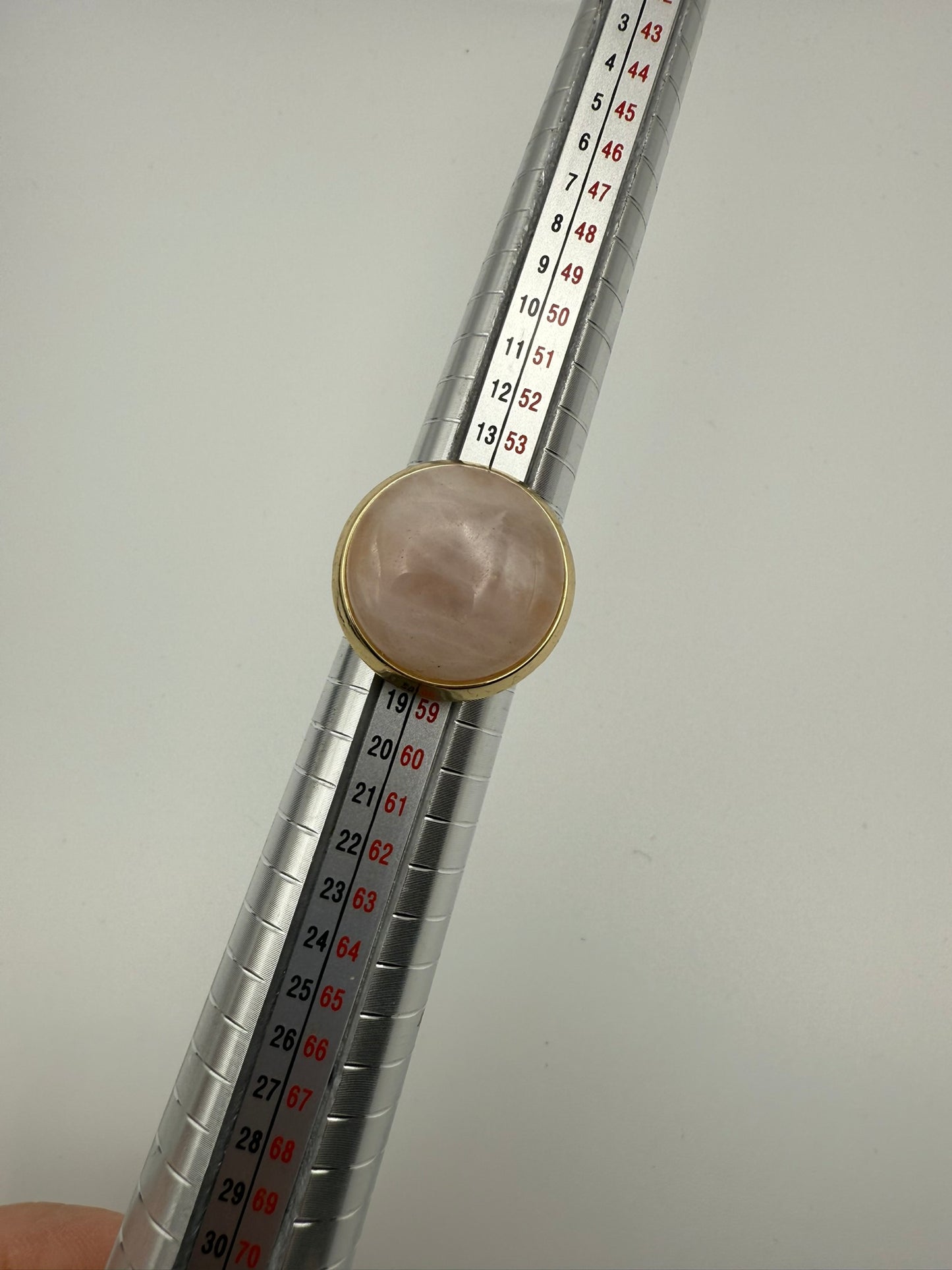 Vintage Soft Blush Quartz Dome Ring 7.5