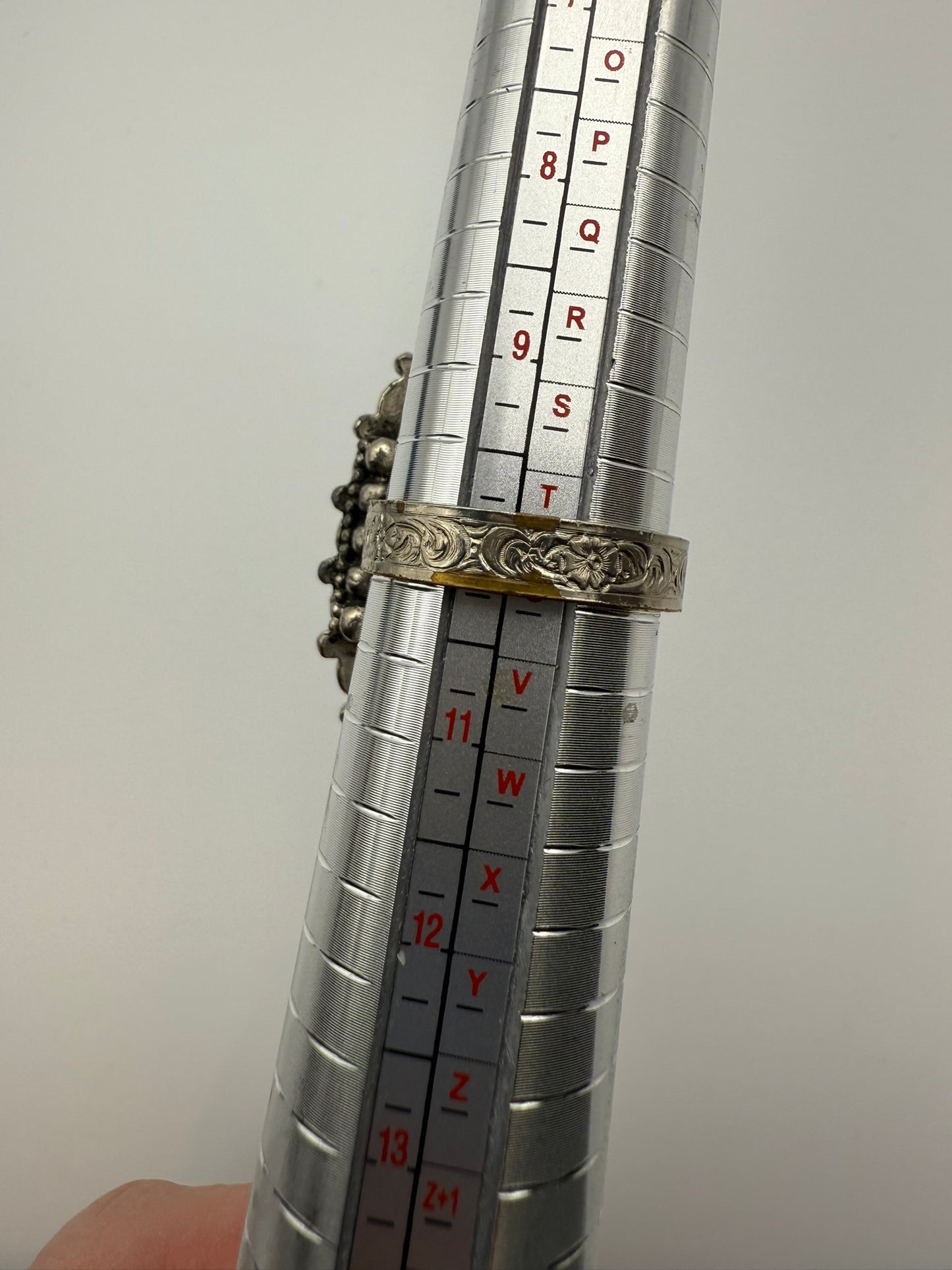 Vintage Turquoise Filigree Statement Ring 9 ADJ