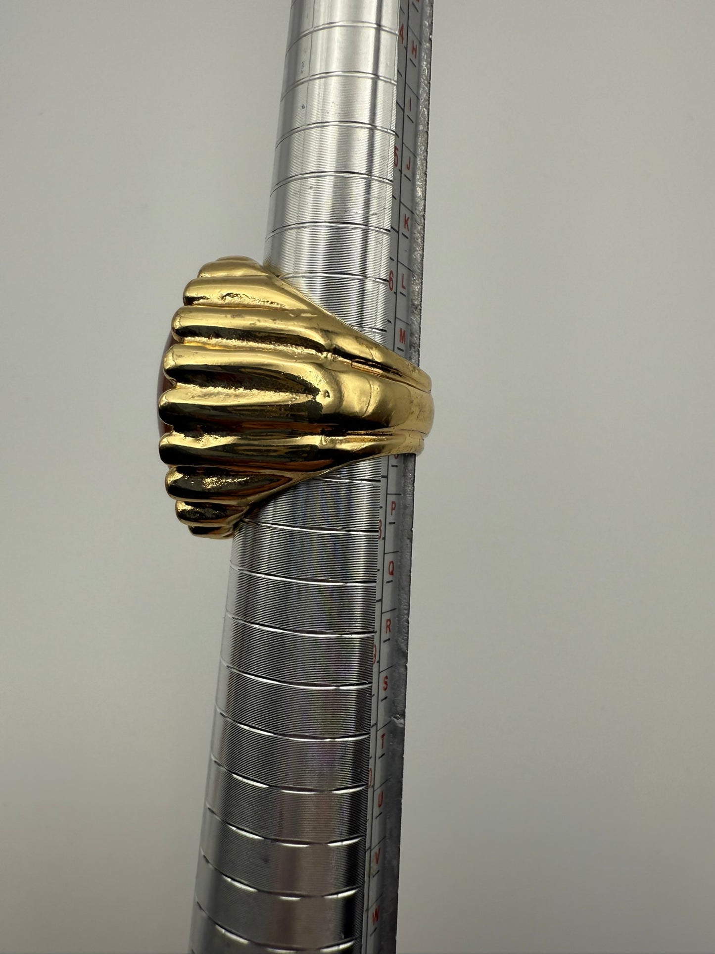 Vintage Golden Honey Cabochon Ring 7.25