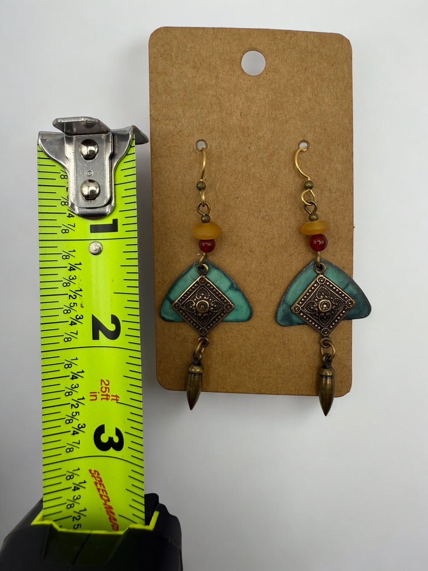 Vintage Teal Nomad Talisman Earrings