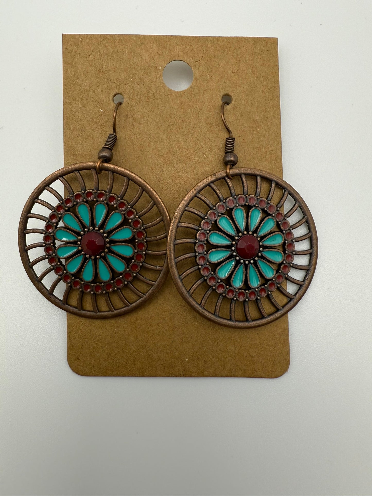 Vintage Desert Bloom Mandala Earrings