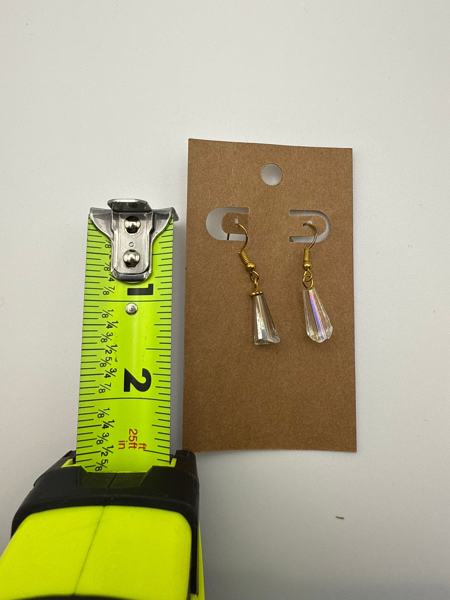 Vintage Crystal Prism Drop Earrings