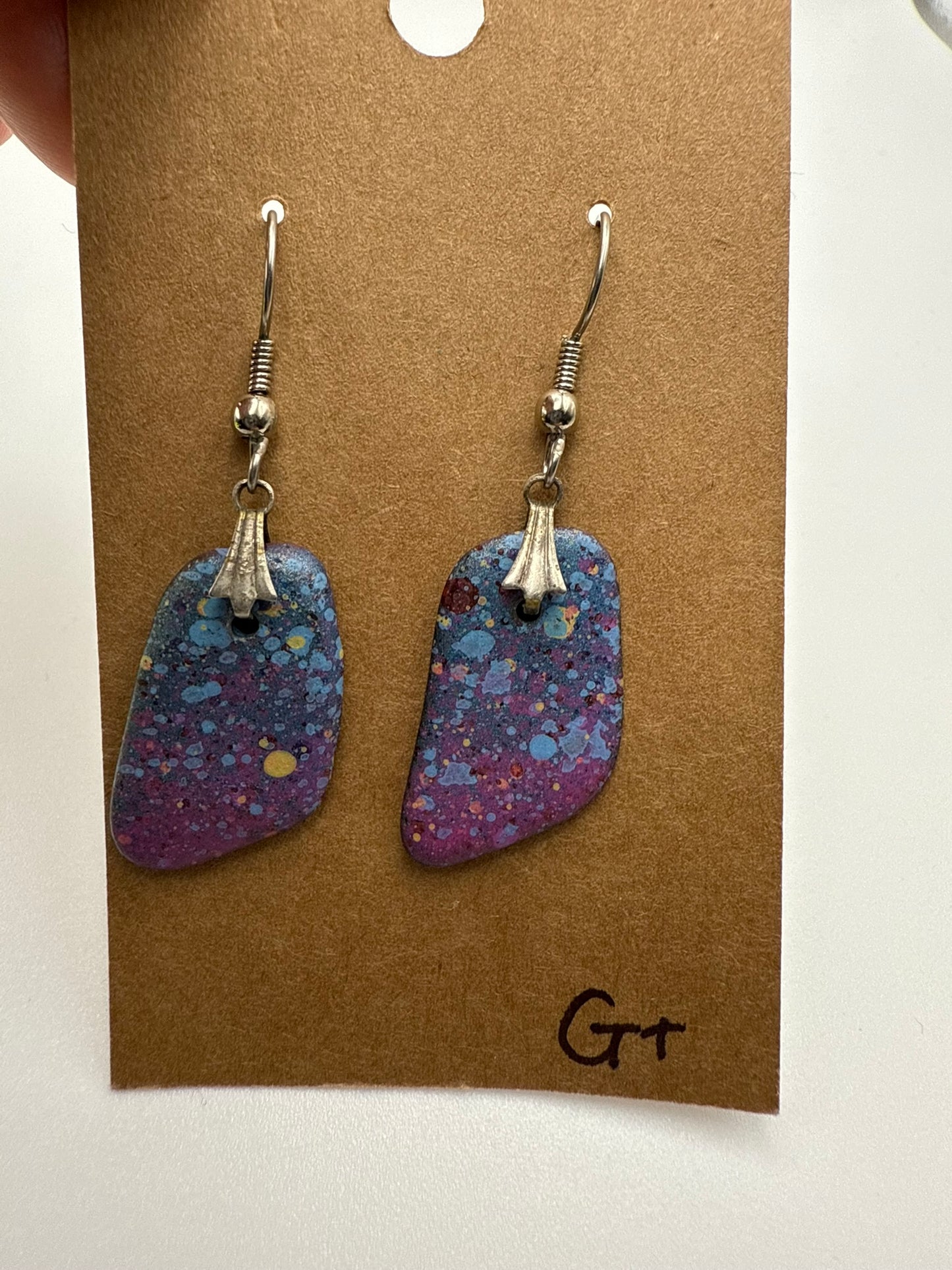 Vintage Midnight Nebula Drop Earrings