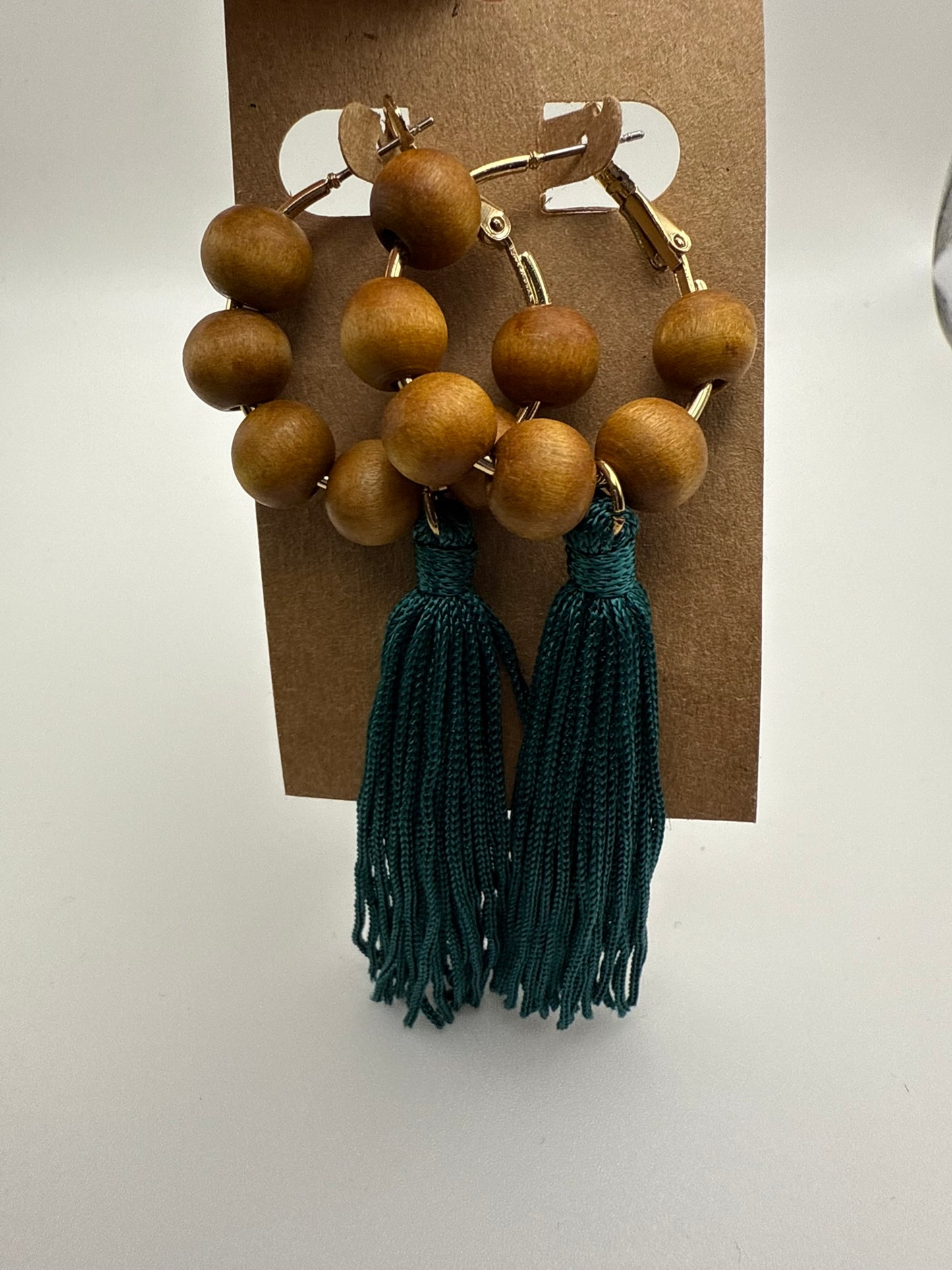 Vintage Forest Muse Tassel Hoops