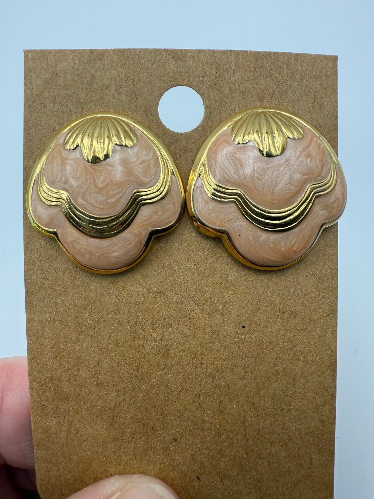 Vintage Champagne Wave Studs