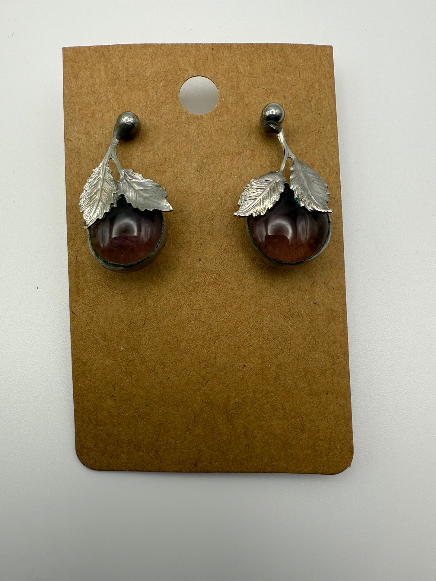 Vintage Black Cherry Heirloom Earrings