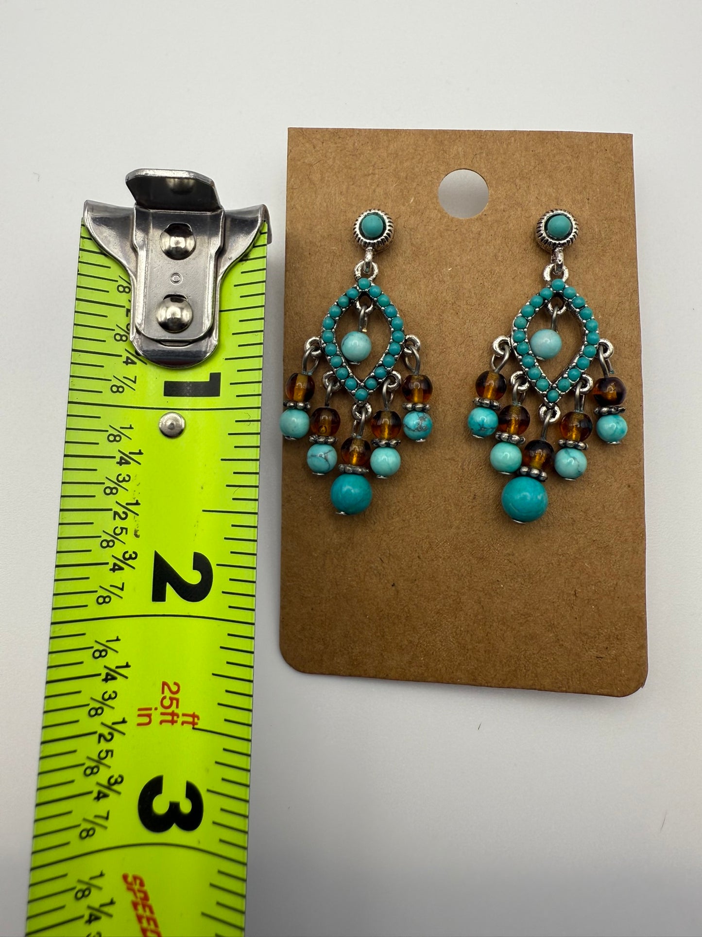 Vintage Desert Turquoise Chandelier Earrings