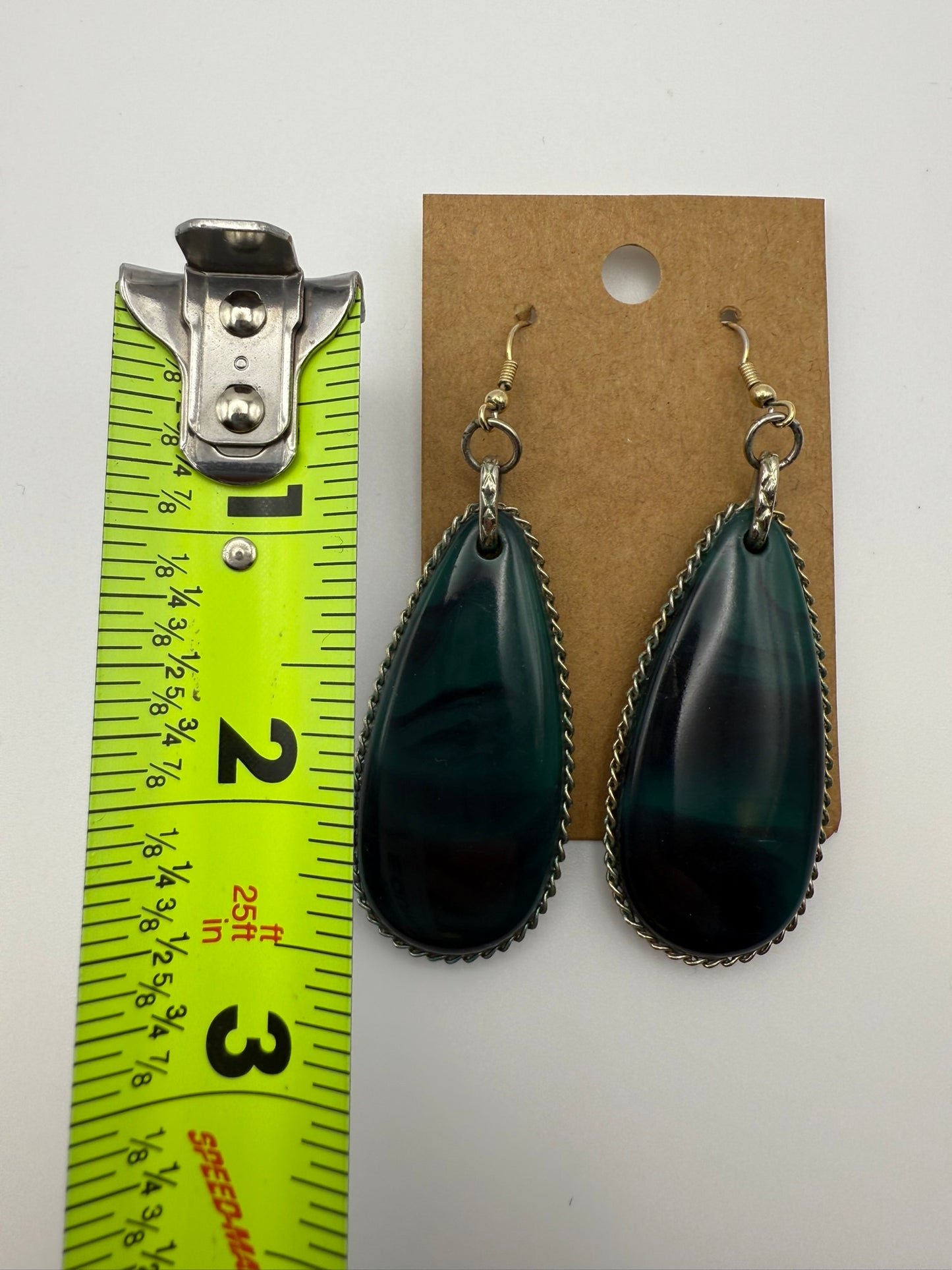 Vintage Emerald Night Drop Earrings
