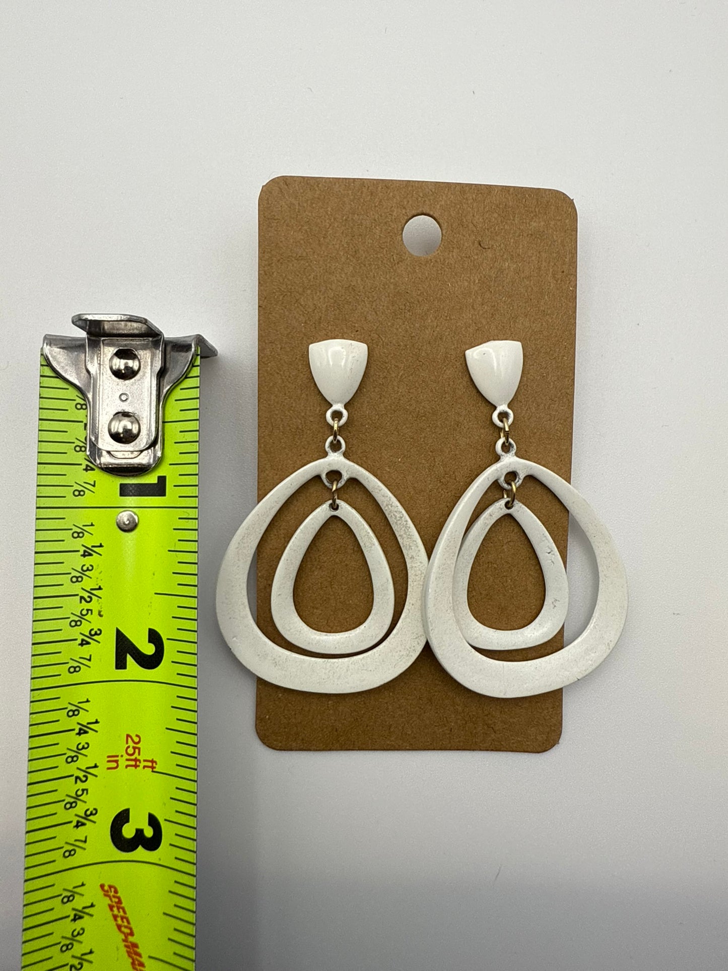 Vintage Ivory Halo Drop Earrings