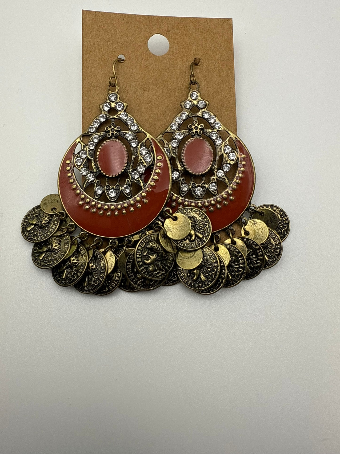 Vintage Desert Coin Empress Earrings