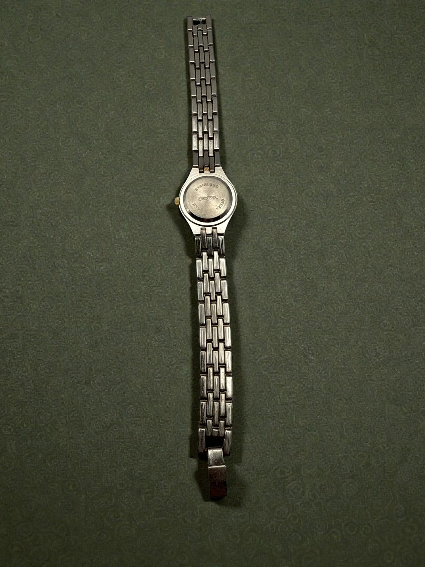 Vintage Mixed Metal Geneva Watch 7"