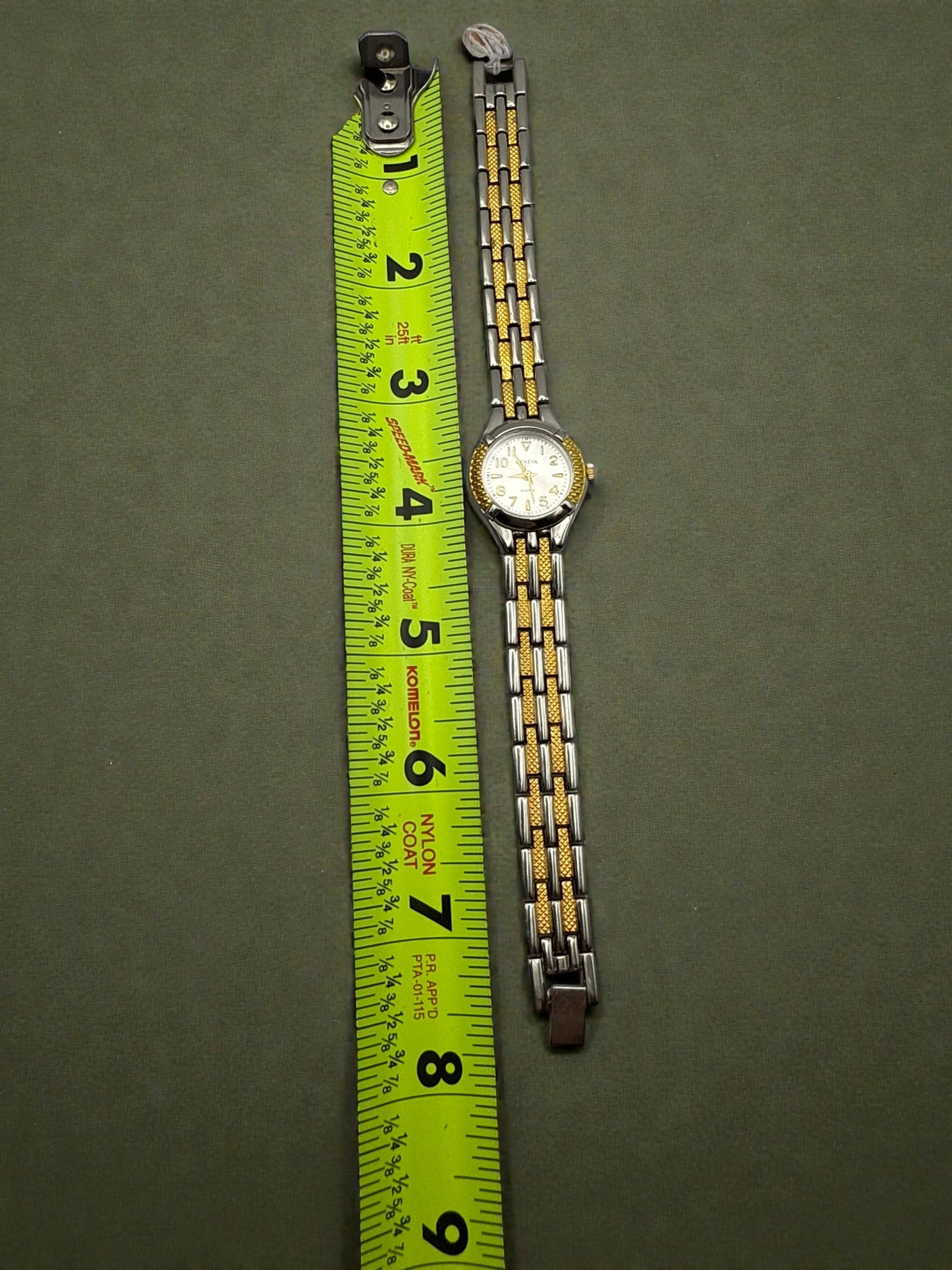Vintage Mixed Metal Geneva Watch 7"