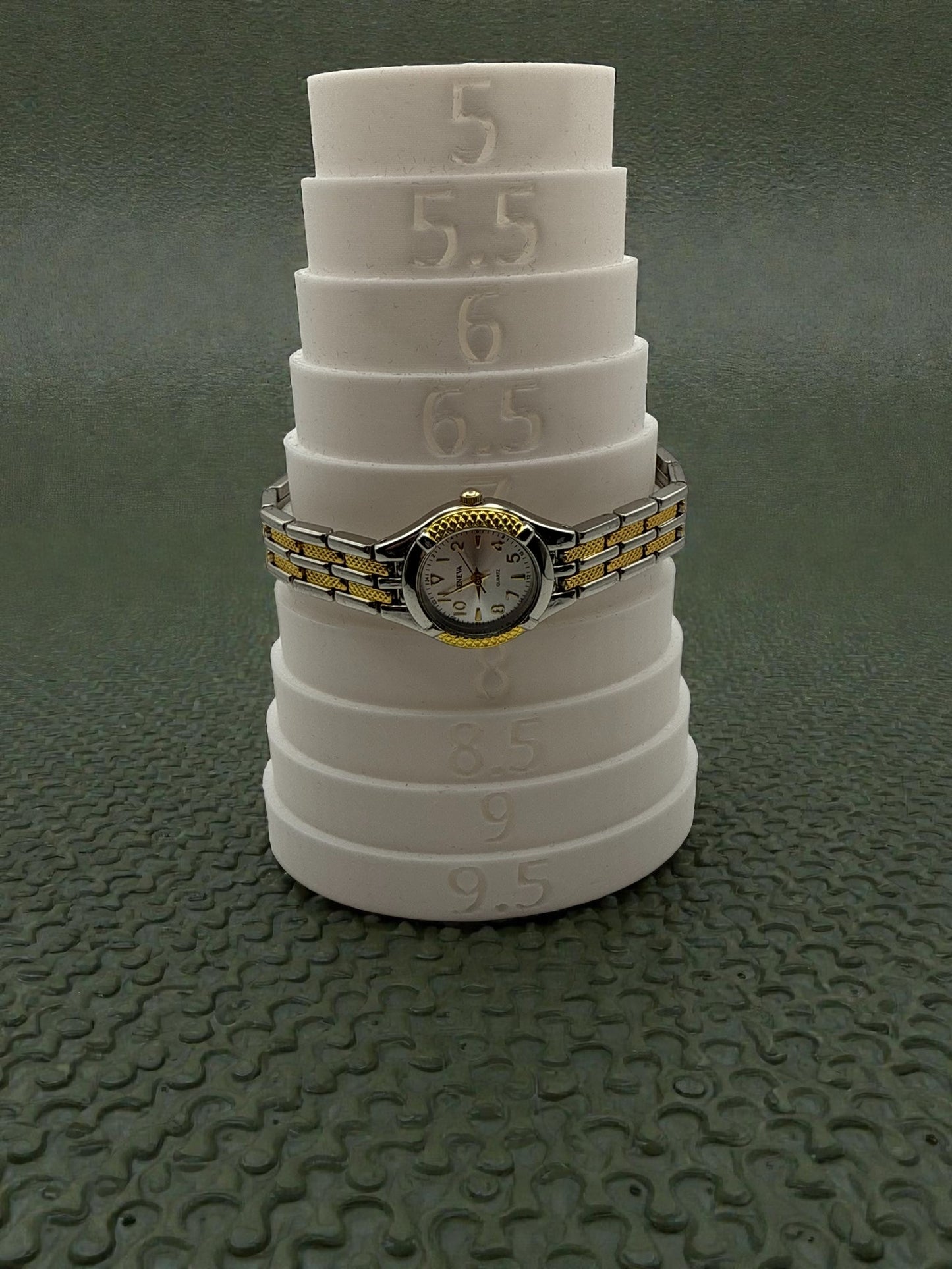 Vintage Mixed Metal Geneva Watch 7"