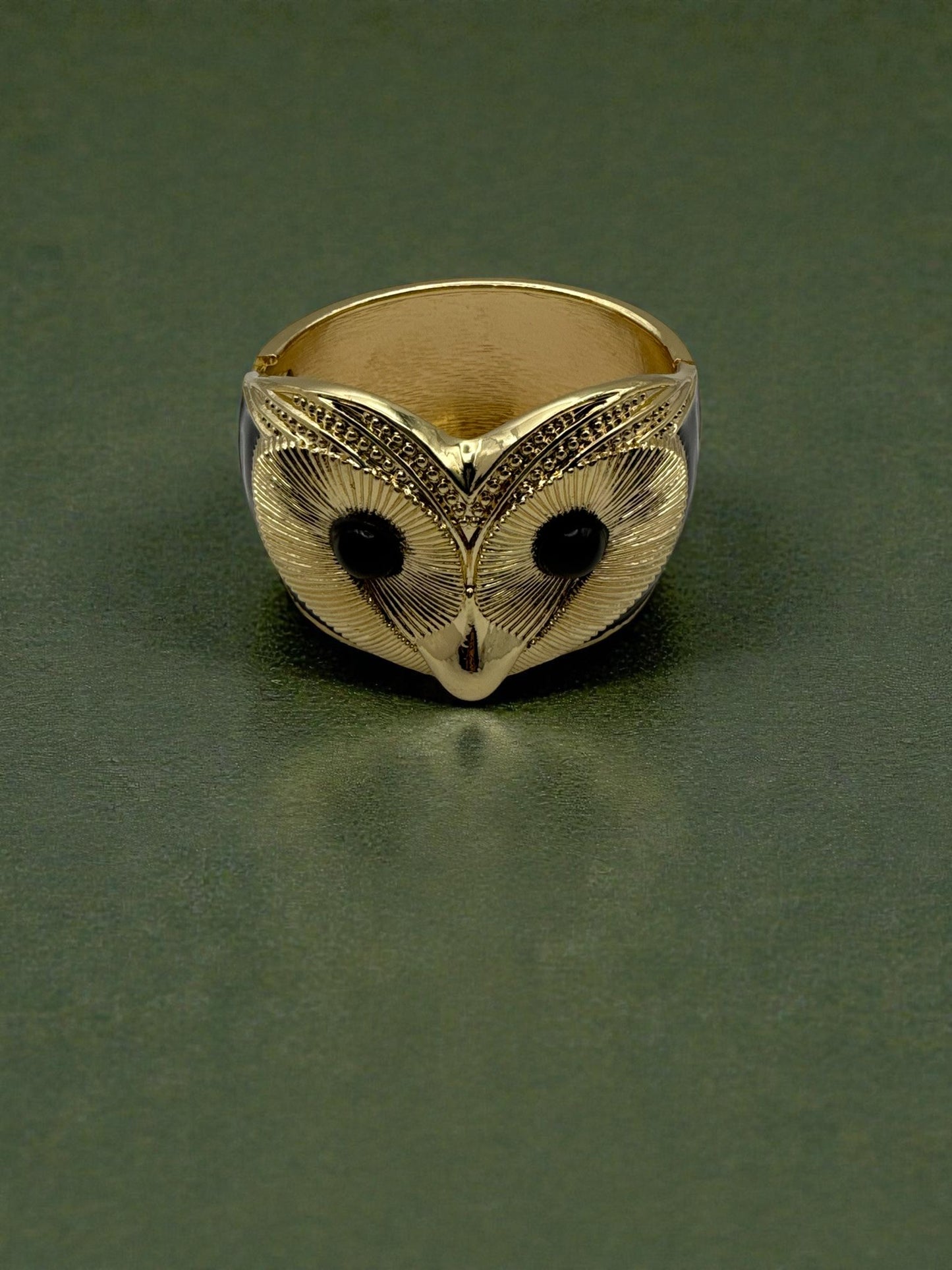 Vintage Nocturne Owl Cuff 6.5"