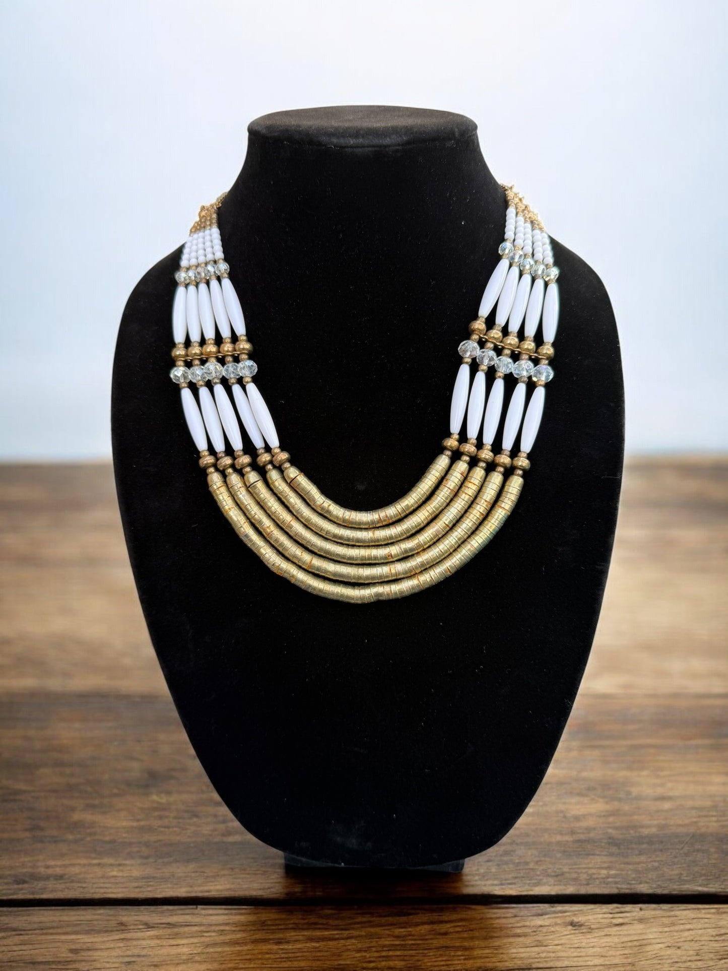 Vintage Ivory Solstice Collar Necklace 19-22"