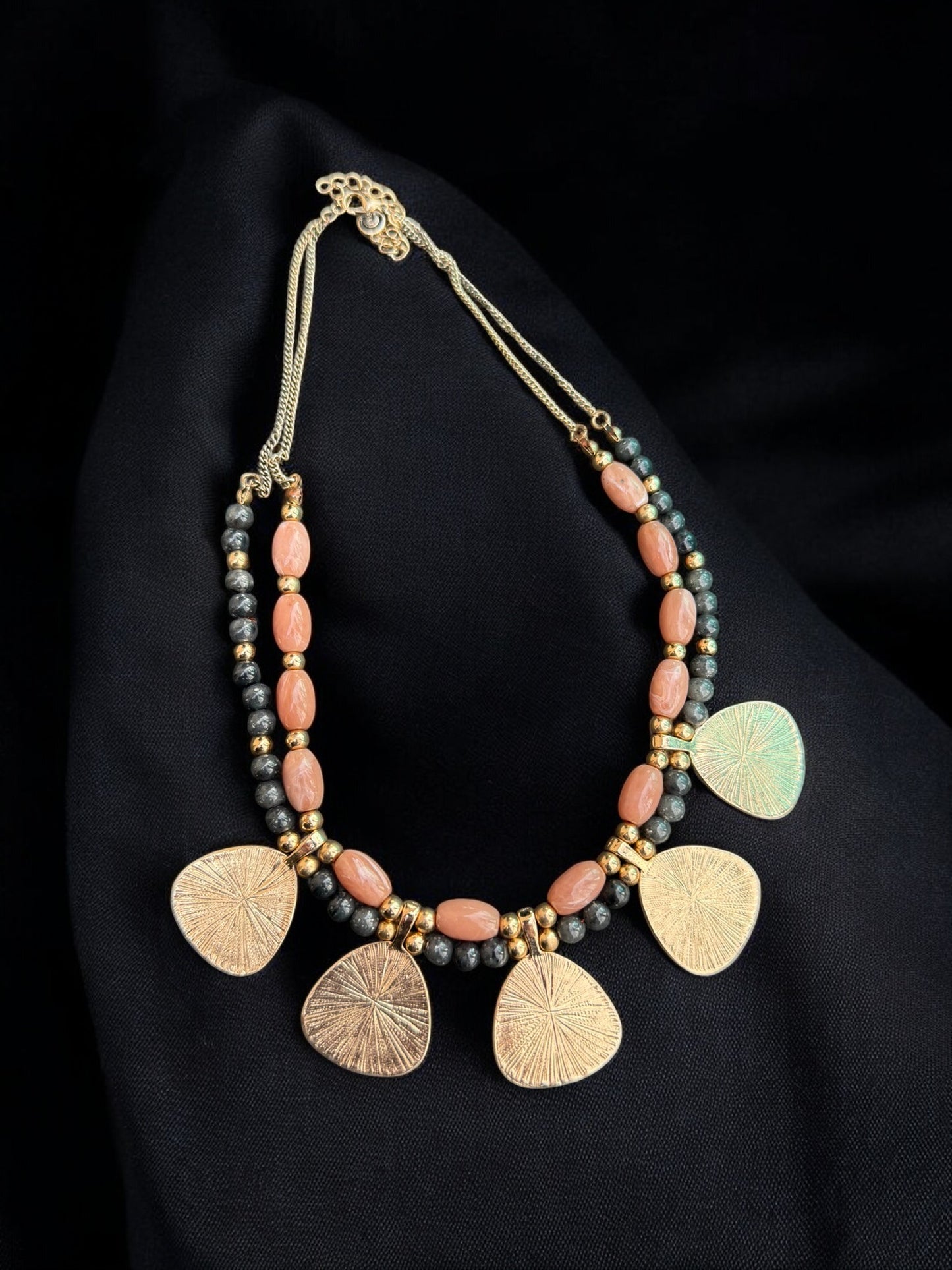 Vintage Soft Leopard Luxe Necklace 17-20"