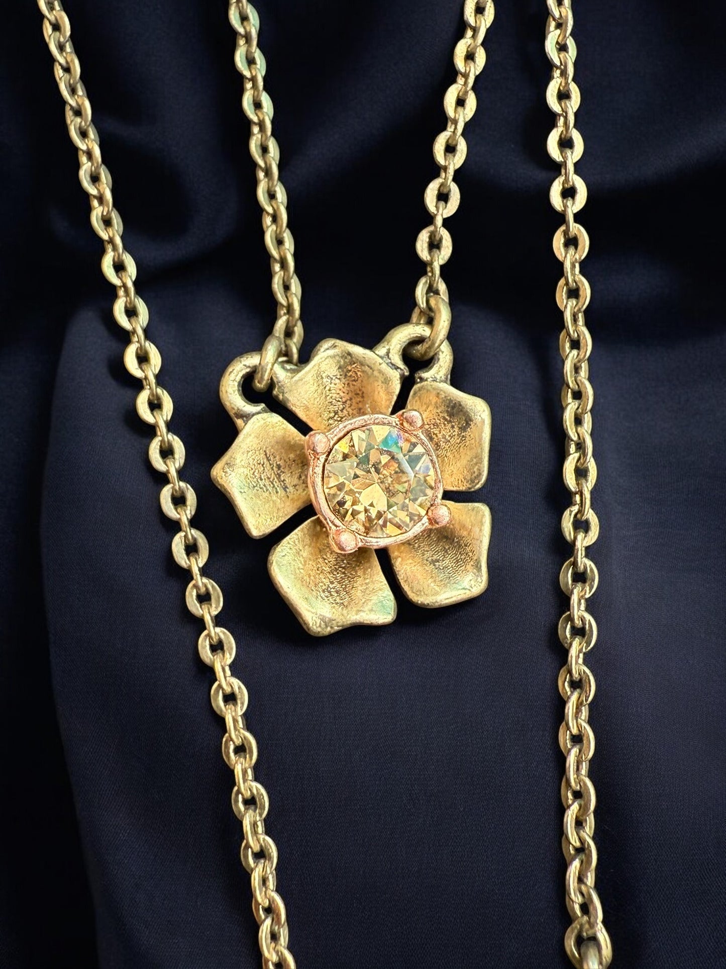 Vintage Chloe & Isabel Golden Bloom Layered Necklace 15-18"
