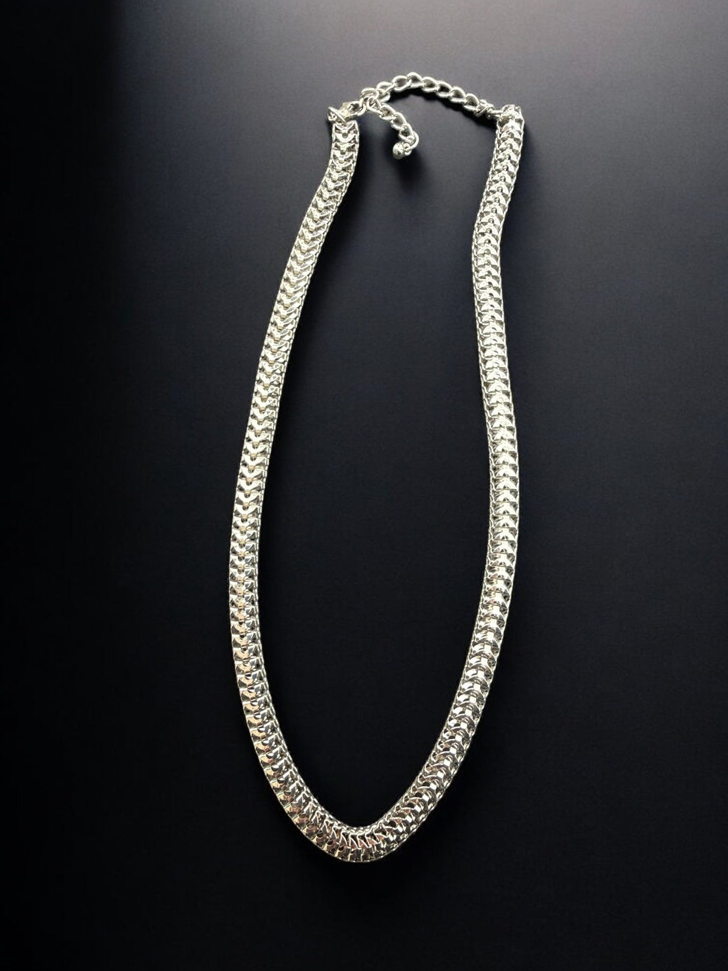 Vintage Silver Weave Chain 17-20"