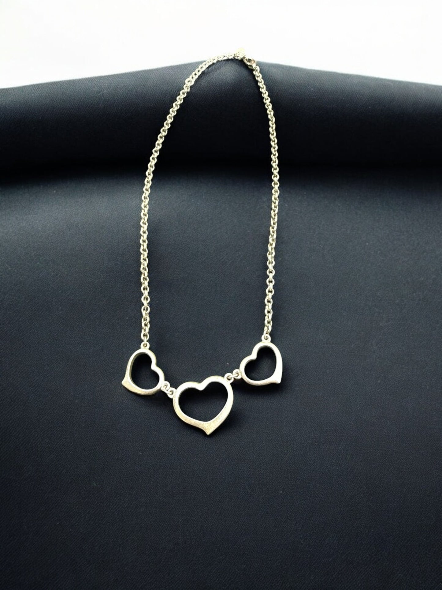 Vintage Carolina Herrara Sweetheart Trio Necklace 16-18"