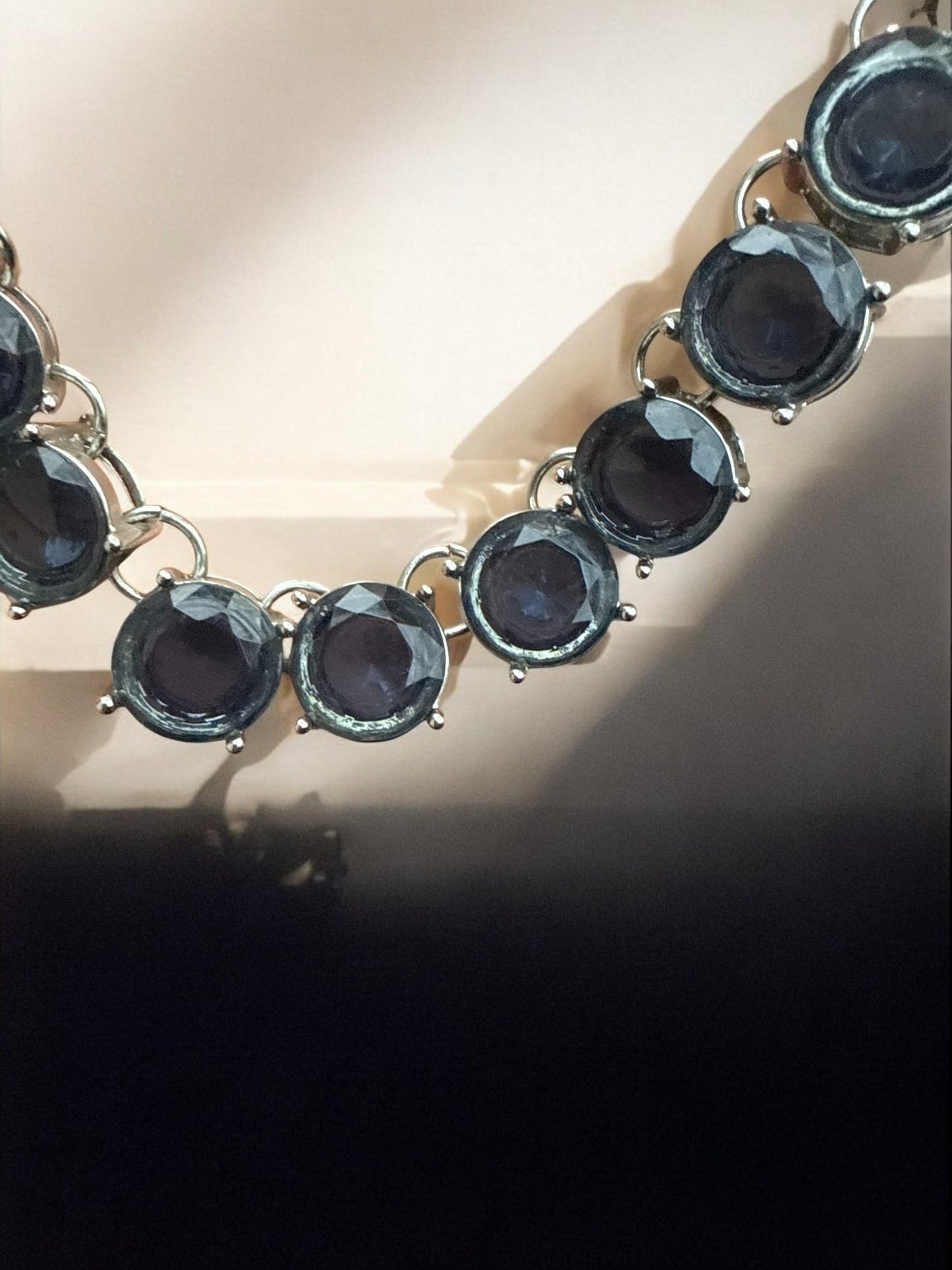 Vintage Midnight Halo Necklace 18-21"