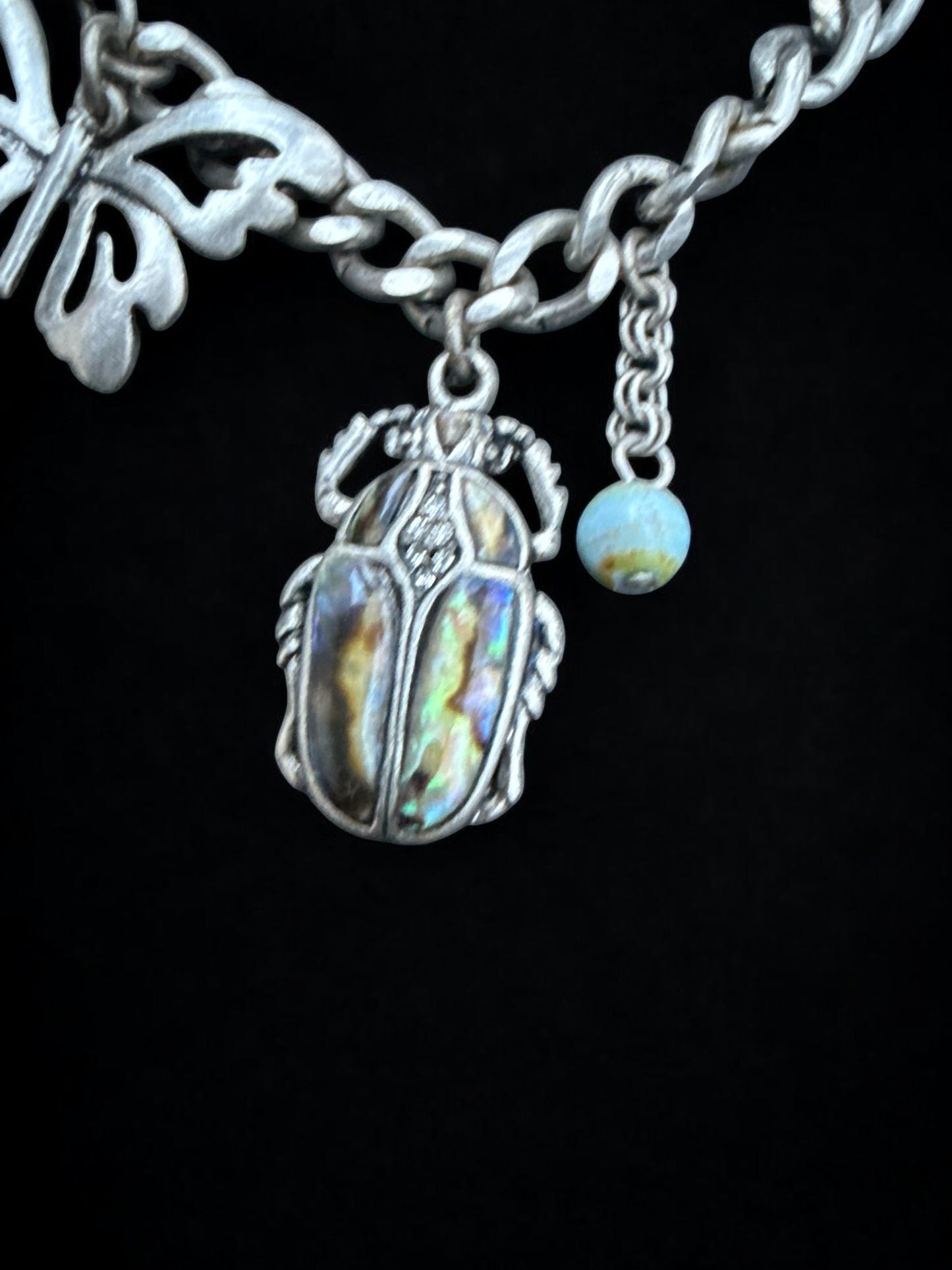 Vintage Fossil Wander & Whimsy Layered Charm Necklace 16-20"