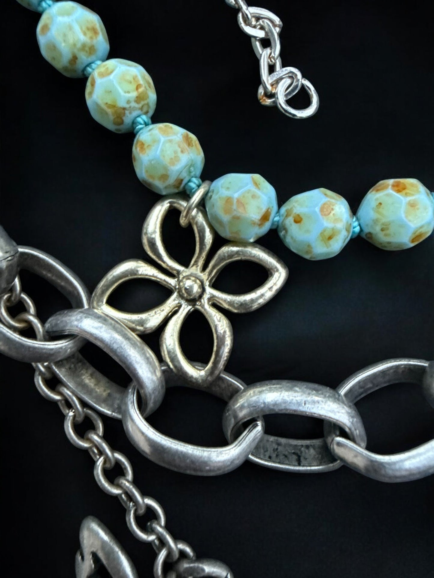 Vintage Fossil Wander & Whimsy Layered Charm Necklace 16-20"