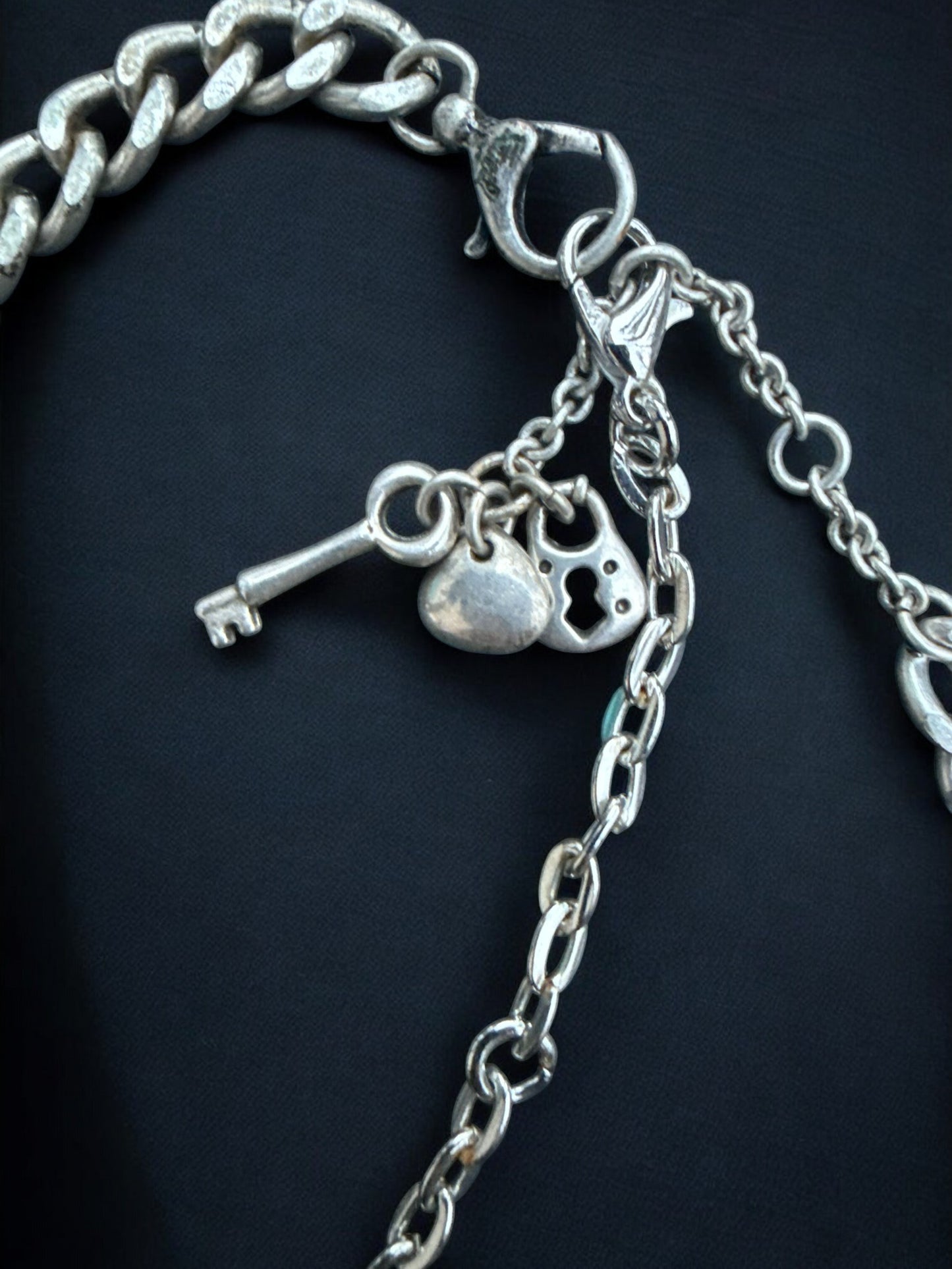 Vintage Fossil Wander & Whimsy Layered Charm Necklace 16-20"