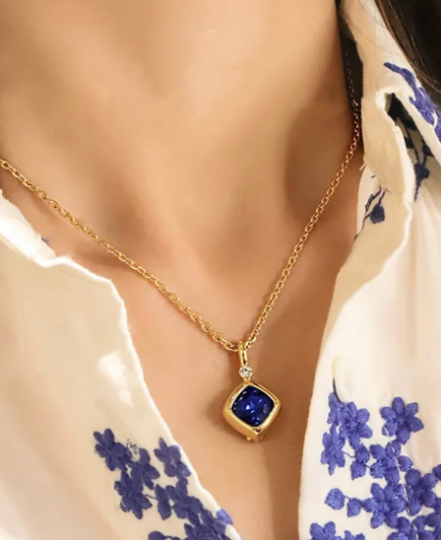 Chroma Charm Necklace - 10 stones! (Gold & Silver)