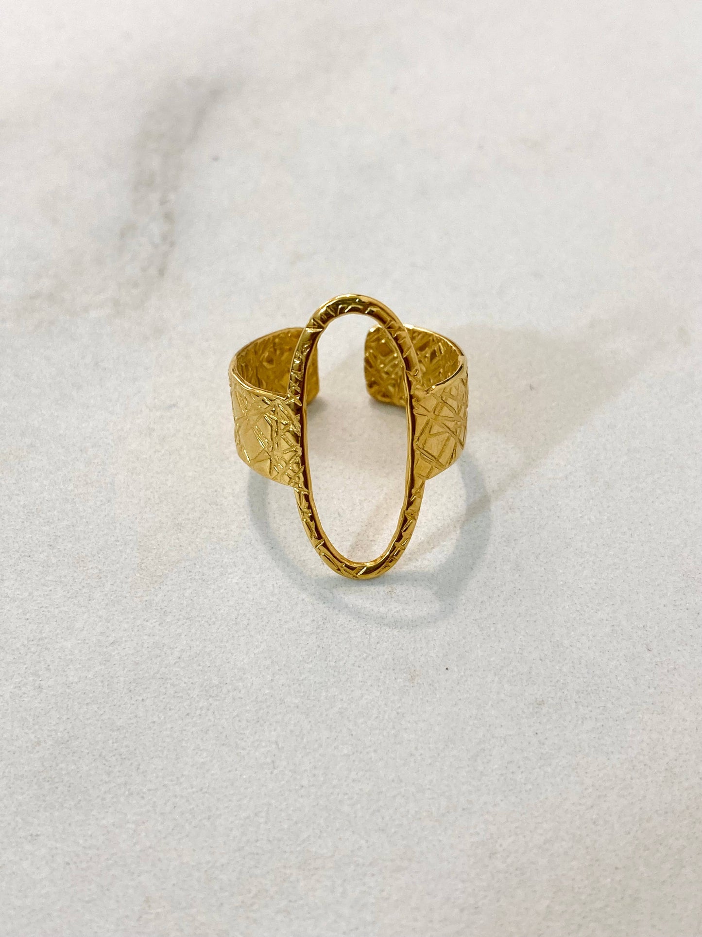 Duffy Stainless Steel Gold Ring