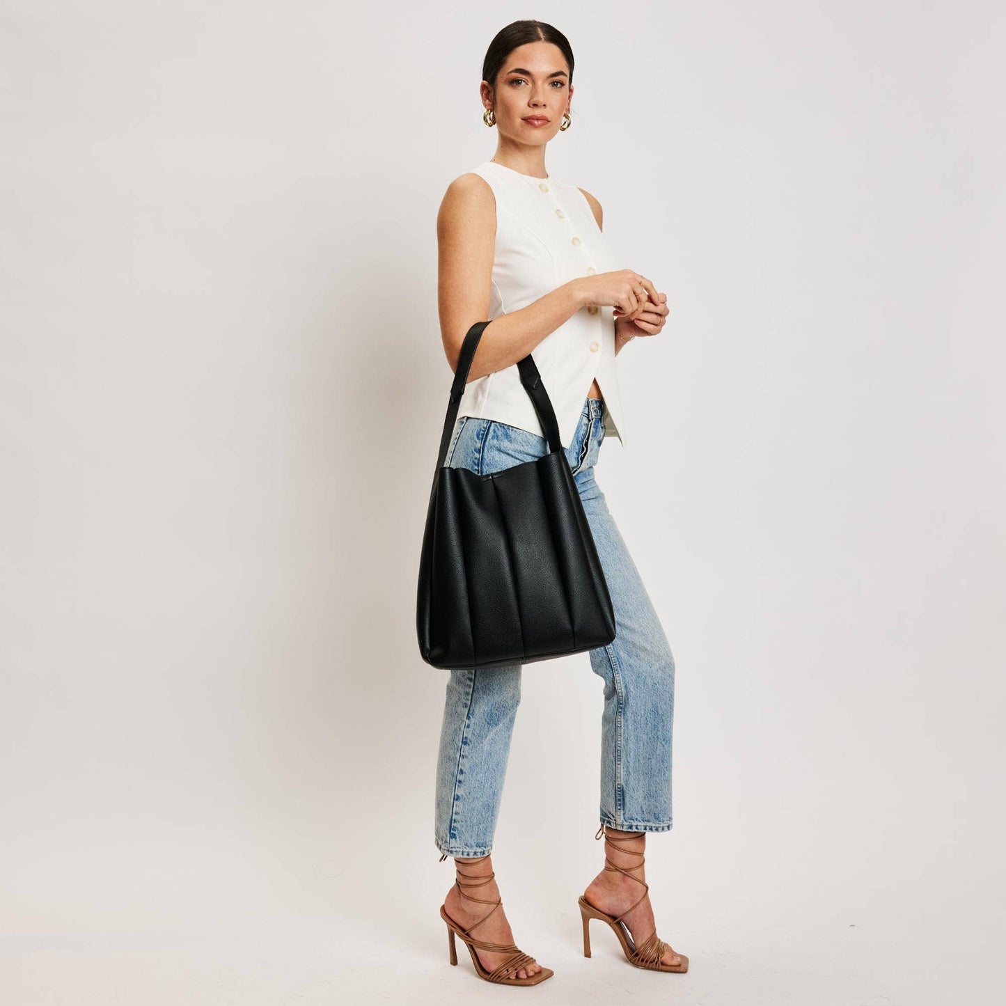 Zelda Hobo (Black & Oatmeal)