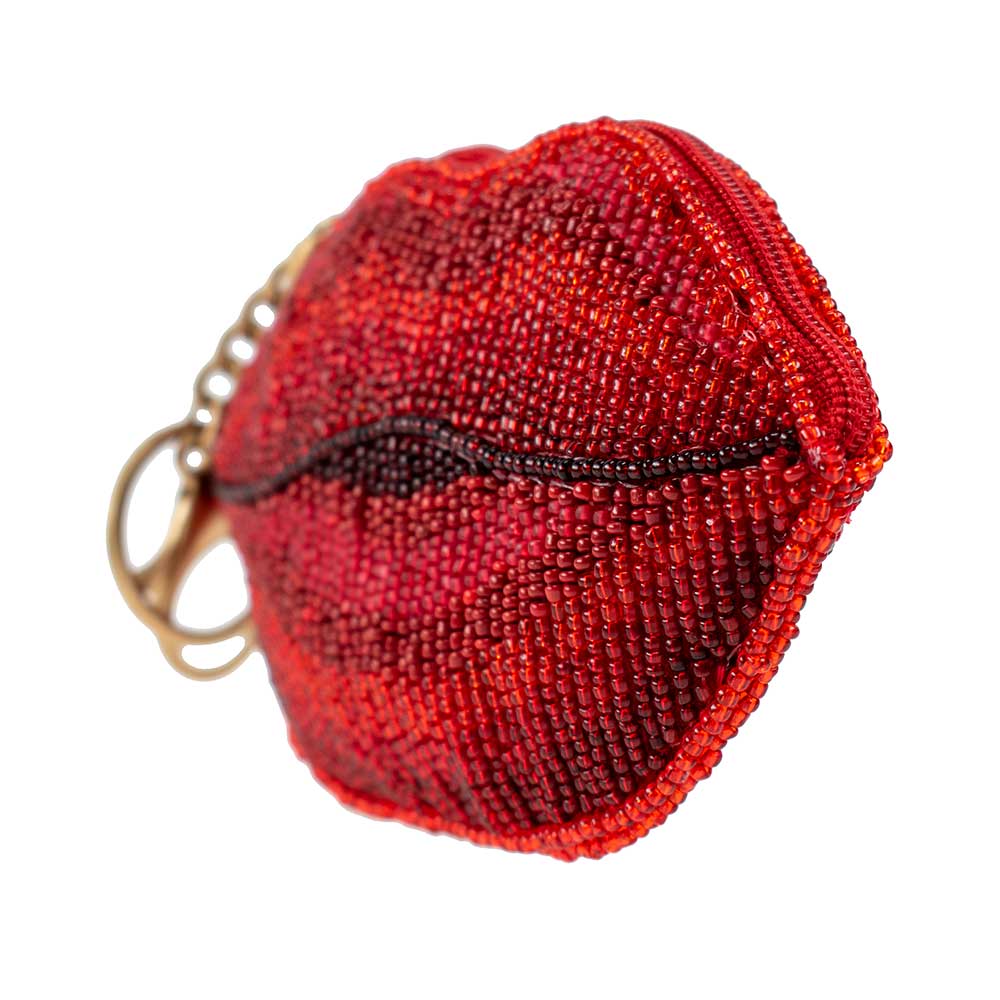 XOXO Beaded Lips Coin Purse