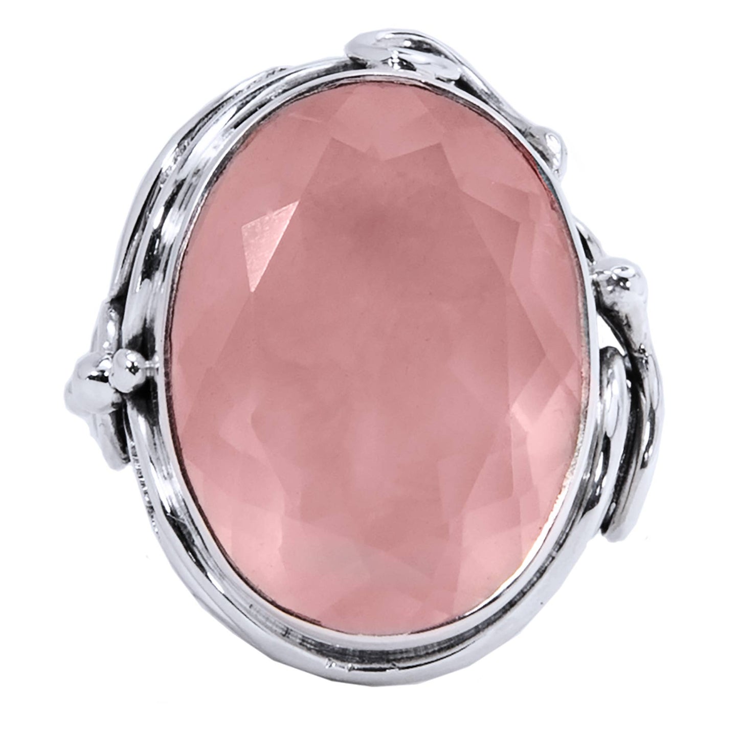 Sterling Rose Quartz Enchantment Ring