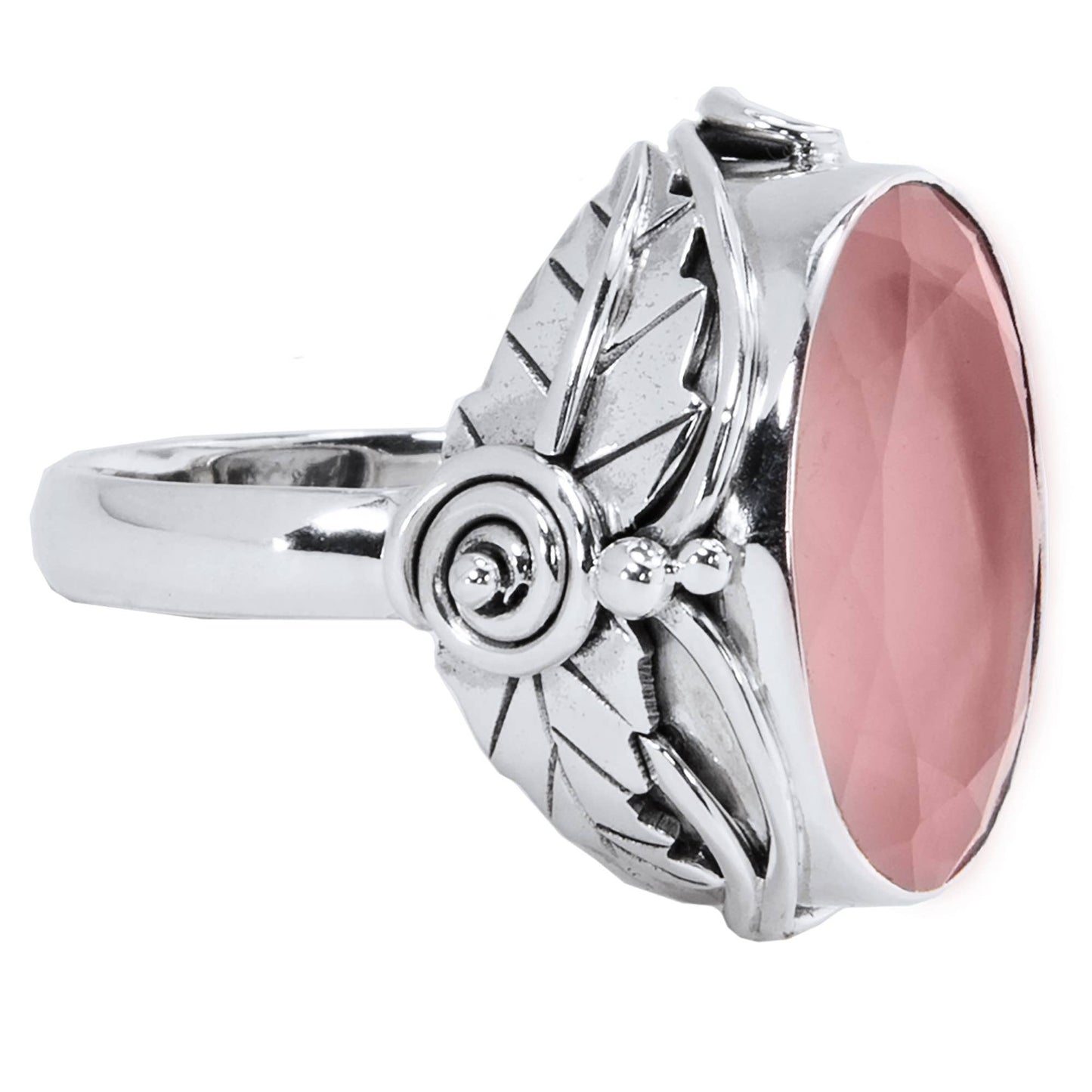 Sterling Rose Quartz Enchantment Ring