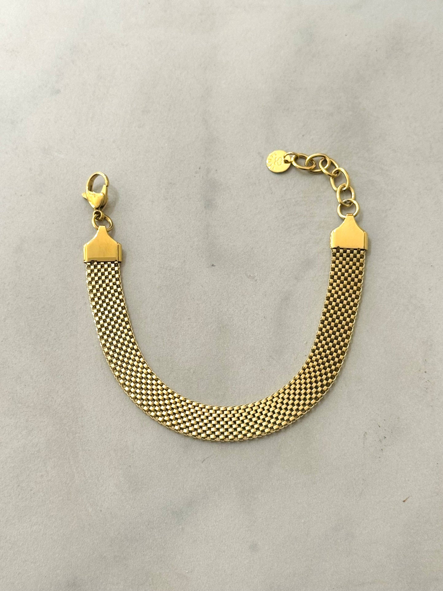 Lloyd Mesh Chain Gold Stainless Steel Bracelet