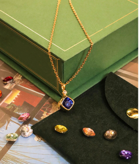 Chroma Charm Necklace - 10 stones! (Gold & Silver)