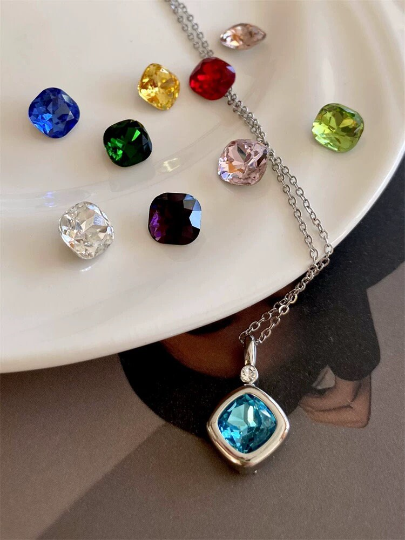 Chroma Charm Necklace - 10 stones! (Gold & Silver)